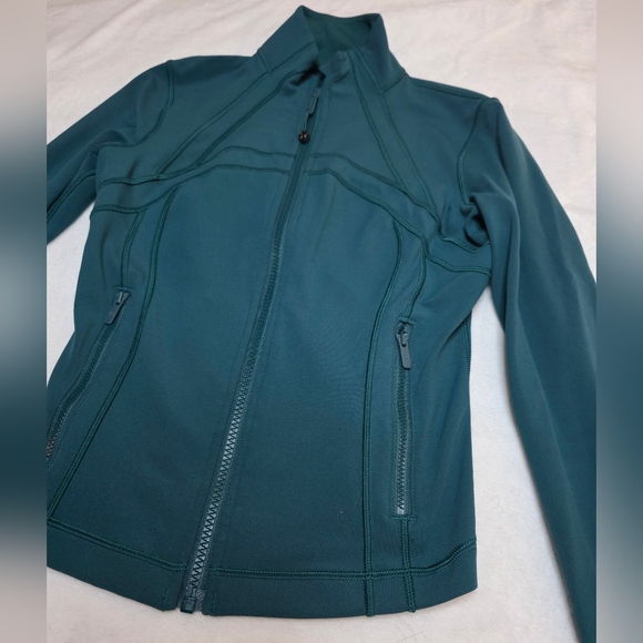 Lululemon Cropped Define Jacket Storm Teal Size 6 Small - Picture 3 of 8